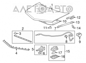 07-13 Acura MDX Hood Release Cable with Handle