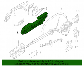 Front left door handle mechanism Nissan Murano 25-26