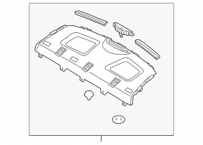 Rear shelf Kia Forte 4d 17-18 rest