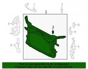 TV radiator panel Audi A3 8V 15-20 4d 1.8T, 2.0T