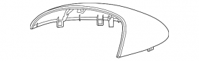 Left side mirror complete Porsche Cayenne 958 11-15 BSM