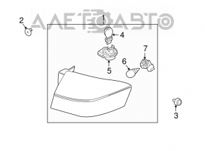 Left headlight for Ford Focus USA 2011