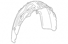 Rear right mudguard Mercedes GLC 16-22