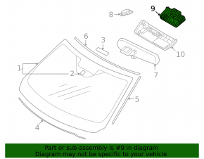Mitsubishi Outlander 22-25 lane keeping camera on the windshield