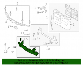Front bumper reinforcement trim Mazda 3 19-