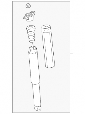 Shock absorber rear left Ford Escape MK3 13-15 type 1, rusty
