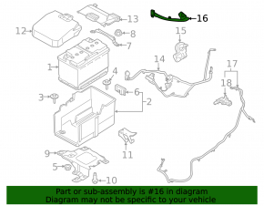 Positive terminal of battery Lincoln MKC 15-