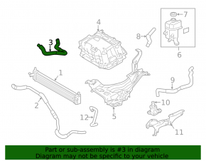 Left inverter cooling pipe for Lexus CT200h 11-17