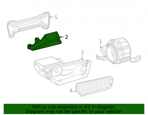 Air duct cooling VVB from fan right Toyota Sienna 21-25
