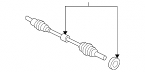 Front right axle shaft for Mazda CX-9 07-15