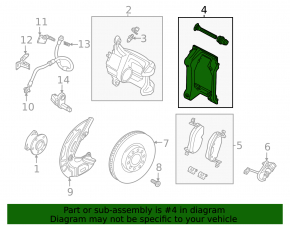 Front left brake caliper bracket for Volkswagen ID.4 21-25