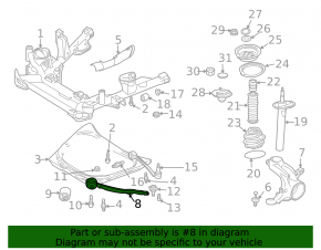 Front lower control arm, front right, BMW X3 E83 03-10 N52, M54