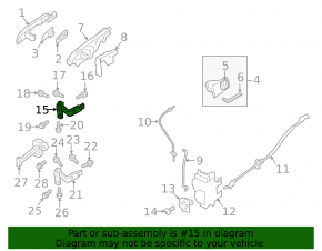 Door hinge upper front right Volvo XC60 18-23