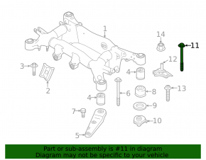 Rear subframe mounting bolt 4pcs BMW X5 E70 07-13 148mm