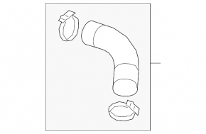 Intercooler pipe, left upper, Audi Q8 19-25 3.0T MHEV, intake, rubber