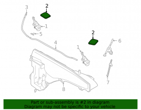Headlight washer nozzle plug right BMW X5 E70 07-13