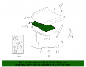 Toyota Camry V40 Hood Insulation