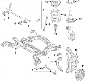 Front right shock absorber Kia EV9 24-26 AWD