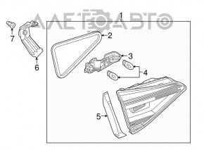 Light inside trunk lid right VW Passat b8 16-19 USA light