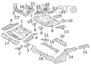 Trunk trough Toyota Prius 50 16-22