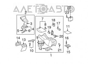 Wood grain center console trim for Lexus ES350 2007-2009