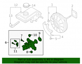 Brake master cylinder with reservoir for VW Tiguan 18-20 TRW version