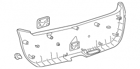 Lower tailgate trim for Toyota Prius 50 16-22, black, scratches
