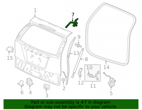 Left tailgate hinge for Honda CRV 12-14