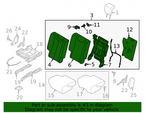 Mitsubishi Eclipse Cross 18-20 rear seats, 2nd row, right, black, for cleaning