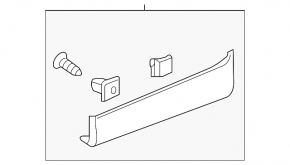Door trim lower rear right Honda CRV 12-16 structure