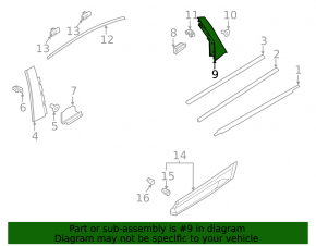 Door trim side rear left Audi Q5 80A 18-24 rear