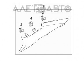 Left rear pillar trim for Kia Optima 11-15 gray