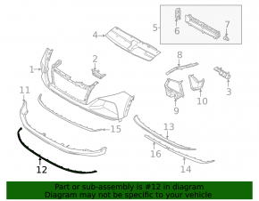 Hyundai Tucson 22-24 US-built front bumper lip extension