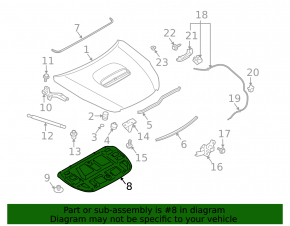 Subaru Outback hood insulation 2010-2011