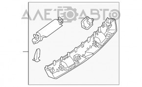 Lower tailgate trim Mercedes GLC 16-22 black