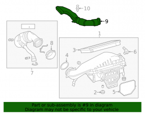 Air duct from the air intake Mercedes C-class W205 300 19-21