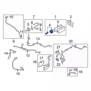 Lincoln MKC 15 Fuel Tank Vent Valve - with Tubes