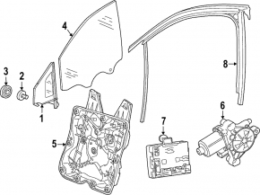 Glass of the front left door Volkswagen ID.4 21-23