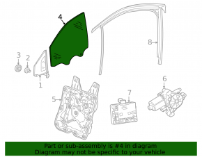 Front left door glass Volkswagen ID.4 21-25