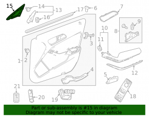 Triangle door plug outer front left Mercedes GLA 15-20