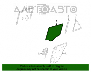 Rear right door glass for Mercedes W164 ML