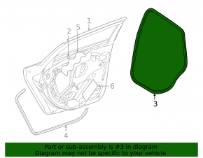 Rear left door seal for VW Jetta 19-24
