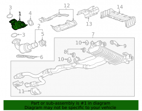Intake pipe with catalytic converter right Chevrolet Camaro 16-23 6.2
