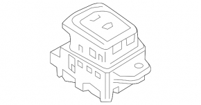 Nissan Rogue 17-20 black parking button
