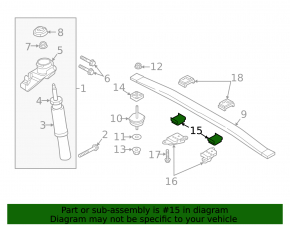Lower left spring support Volvo XC60 18-23