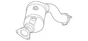 Catalytic converter right Audi A6 C7 16-18 3.0T