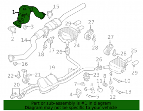 Catalytic converter right Audi A6 C7 16-18 3.0T