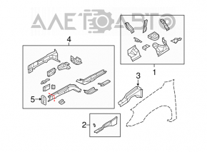Front Left Quarter Chrysler 200 11-14
