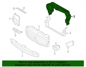 Upper radiator deflector BMW X5 G05 19-24 3.0T