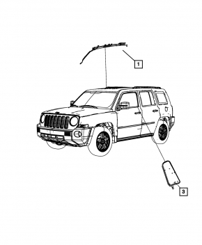 Left side curtain airbag for Jeep Compass 11-15